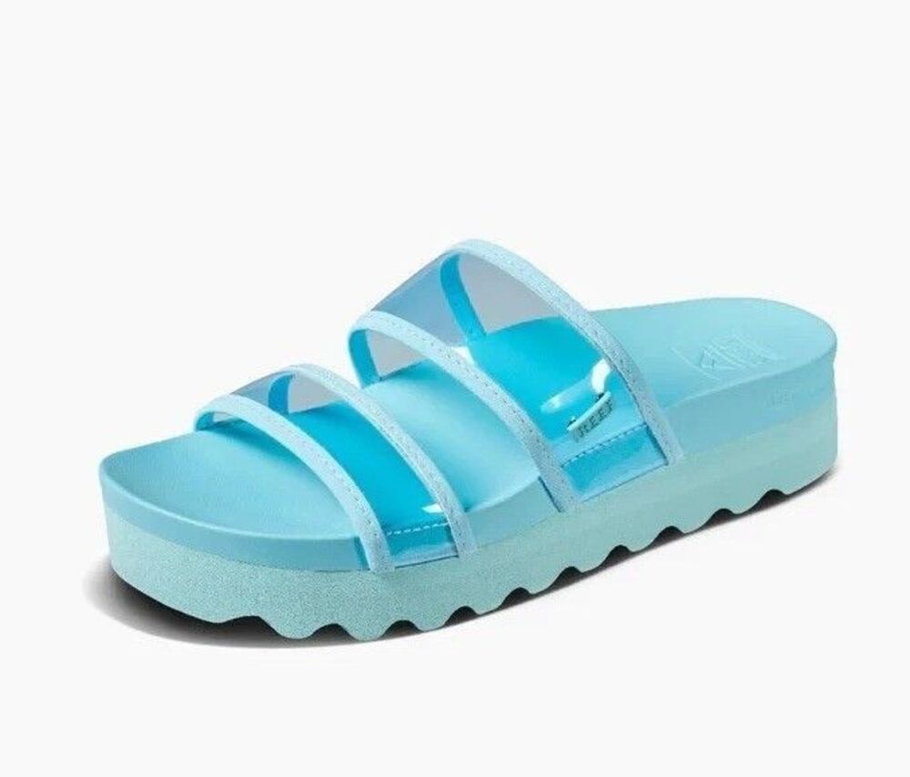 Reef Sandal Womens Size 8 Vista Hi-Energy Blue Slip On Slide Comfort NEW